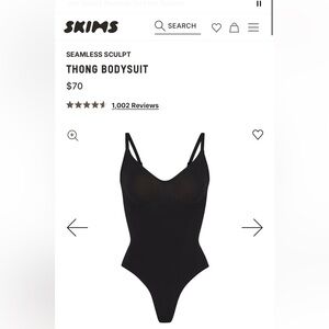 New SKIMS Seamless Sculpt Black Bodysuit